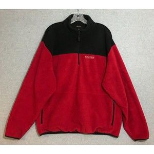 Vintage Nautica Competition‎ 1/4 Zip Fleece Pullover Men’s XL Red Black Sweater
